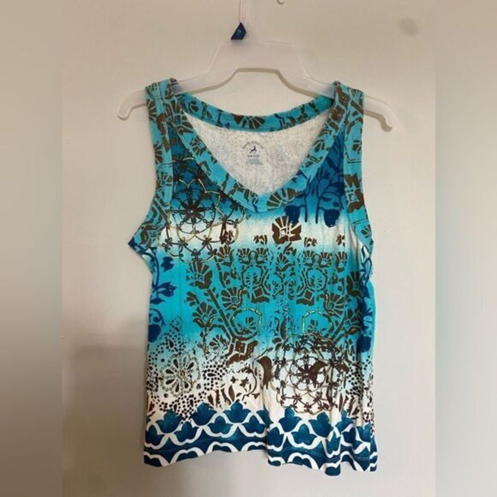 Women’s teal and brown tank top size‎ medium in excellent condition